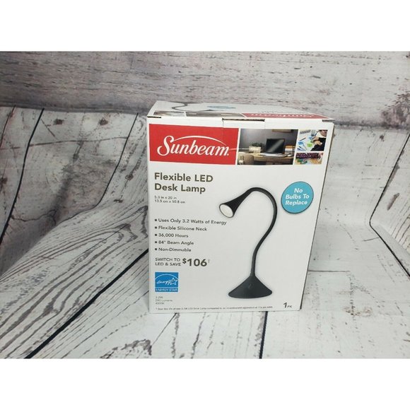 Lot Of 2 LED Gooseneck Desk Lamp Energy Star Beam Angle Sunbeam Light New - Picture 10 of 11